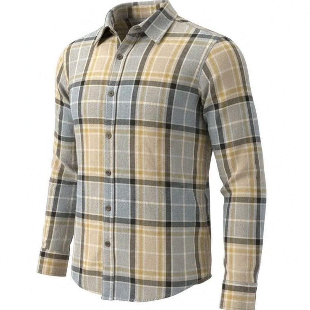 Oakley Men's XL  Brown  Plaid Button Up Shirt Outdoor Material With Back Logo